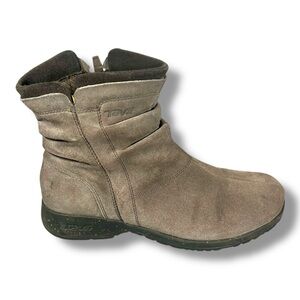 Teva Capistrano Suede Ankle Boots Women’s Size 8 Grey/Taupe Side Zipper Booties
